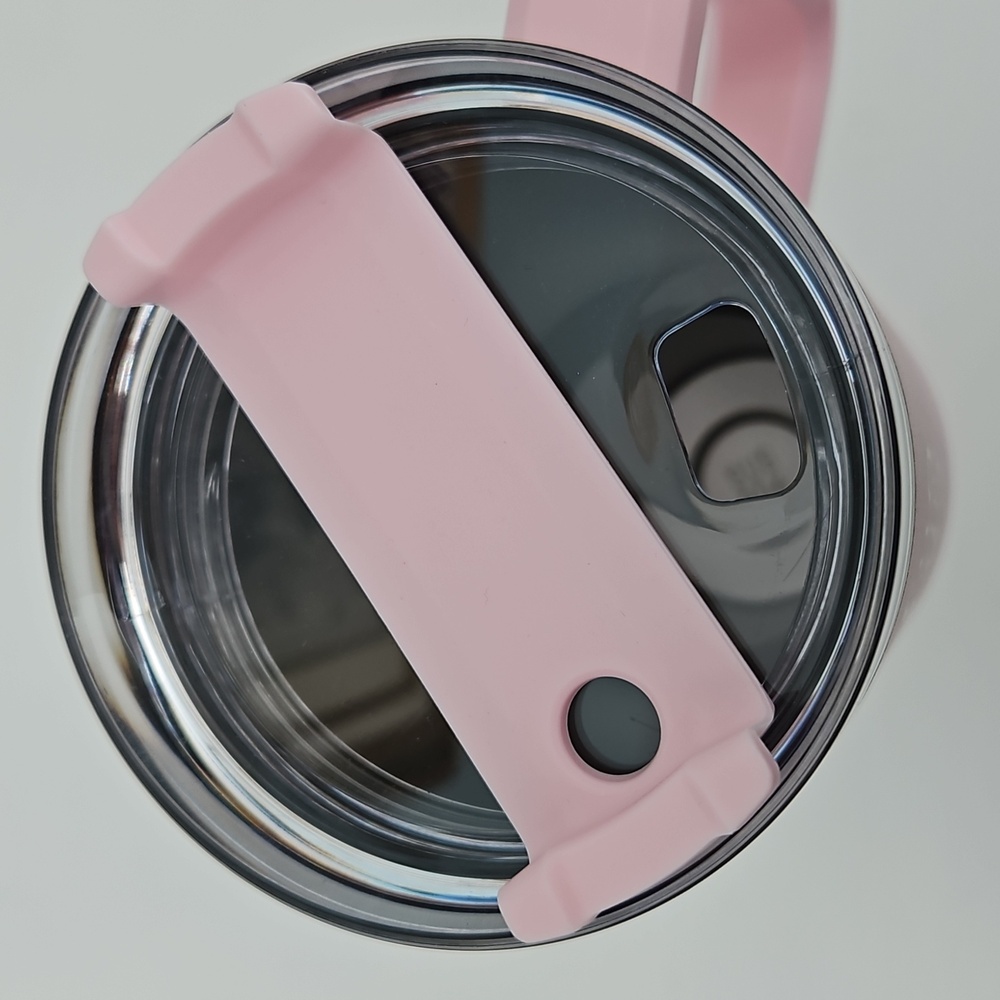 Pink Travel Mug with Handle - Picture 2 of 3